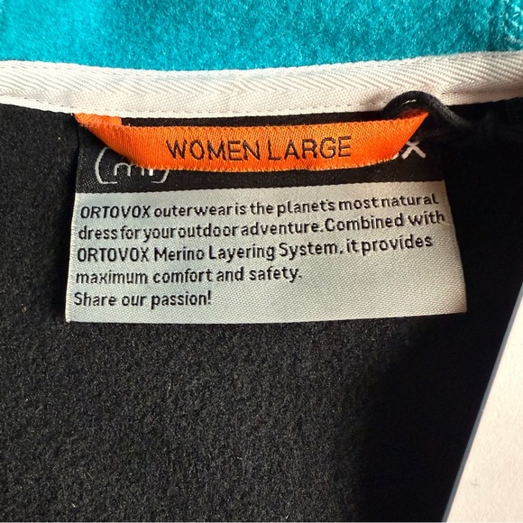 ORTOVOX Fleece Lined Full Zip Knit Hoodie Women's L - Picture 7 of 13